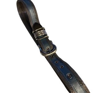 Mesh Blue and Silver Belt Solid Brass Buckle With Silver Mesh Backing No Snags